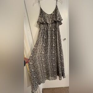🩶Snakeskin🩶chiffon women's full length dress.Size M